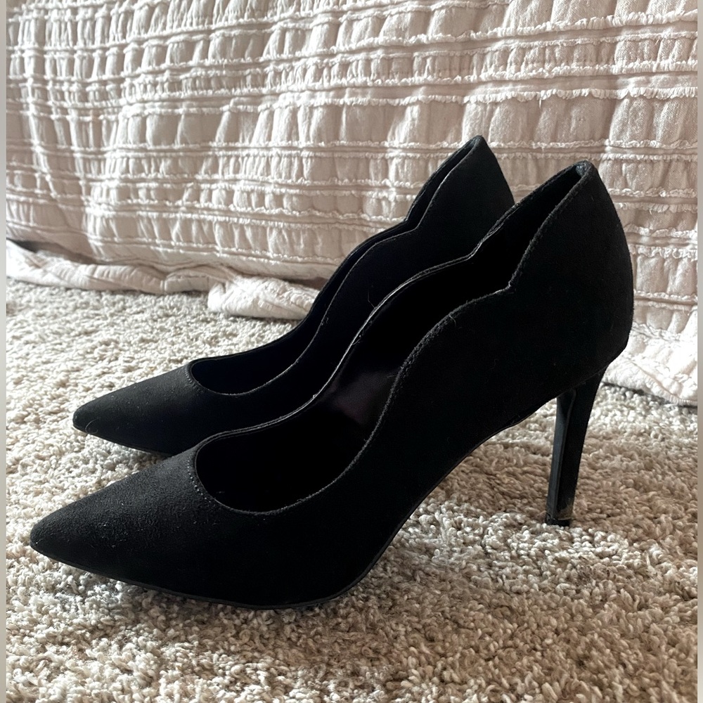 Nine West heels black suede size 7
